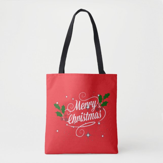 Frohe Weihnachtsgrüße Tasche (Vorderseite)