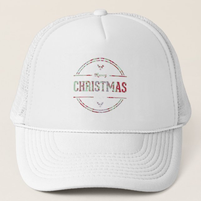 Frohe Weihnachtsgrüße Truckerkappe (Vorderseite)