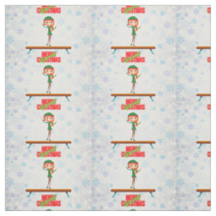 Frohe Weihnachtsgymnast Elf Stoff