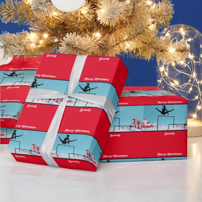Frohe Weihnachtsgymnastik Geschenkpapier (Feiertage)