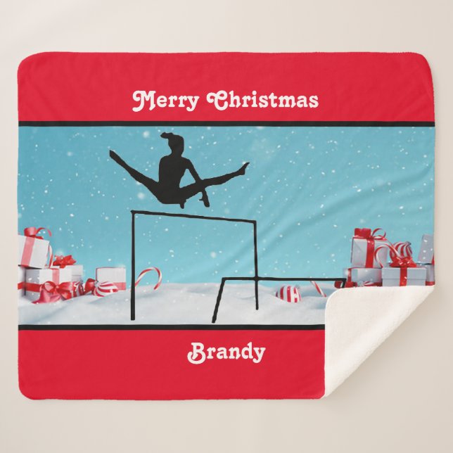 Frohe Weihnachtsgymnastik Sherpadecke (Vorderseite (Horizontal))