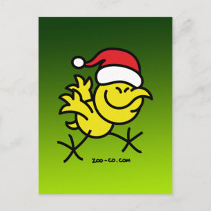 Frohe Weihnachtshähnchen Feiertagspostkarte