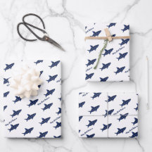 Frohe Weihnachtshai Blue Black Buffalo Kariert