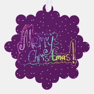Frohe Weihnachtshandschrift Papier Ornament Card Karte