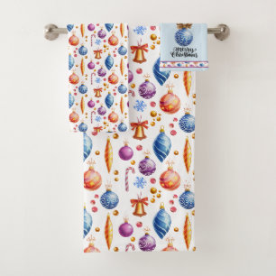 Frohe Weihnachtshandtuch-Set Badhandtuch Set