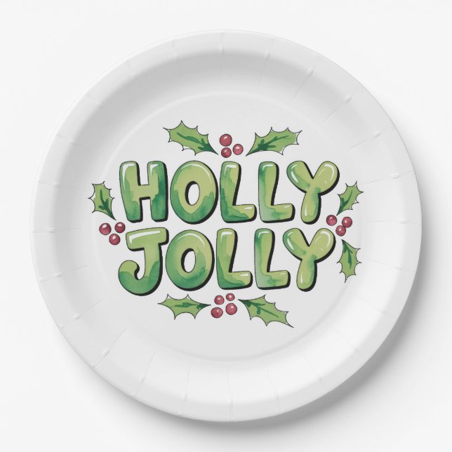 Frohe Weihnachtsharmonie Pappteller (Vorderseite)