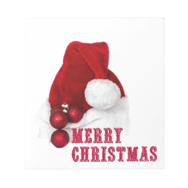 Frohe WeihnachtsHat Notizblock (Vorderseite)