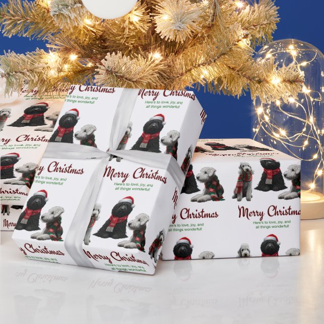 Frohe Weihnachtshunde Geschenkpapier (Feiertage)
