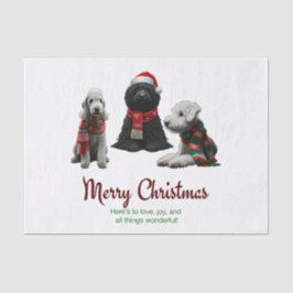 Frohe Weihnachtshunde Seidenpapier
