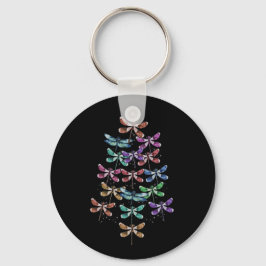 Frohe Weihnachtsinsekt Lover Xmas Dragonfly Schlüsselanhänger