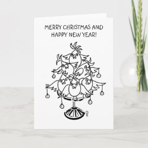 Frohe Weihnachtskakados Feiertagskarte