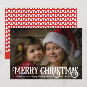 Frohe Weihnachtskalligrafie Weihnachtsfotokarte Einladung