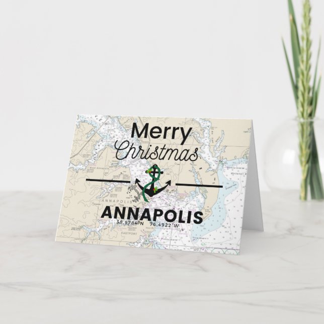 Frohe Weihnachtskarte - Annapolis Feiertagskarte (Vorderseite)