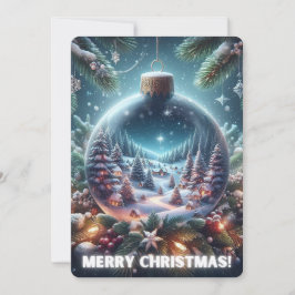 Frohe Weihnachtskarte Bauble Feiertagskarte