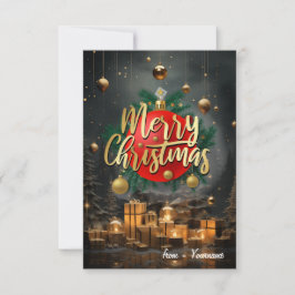 Frohe Weihnachtskarte Dankeskarte