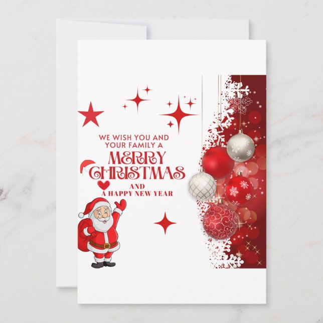 Frohe Weihnachtskarte Einladung (Vorderseite)