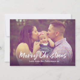 Frohe Weihnachtskarte FamilienFoto Feiertagskarte