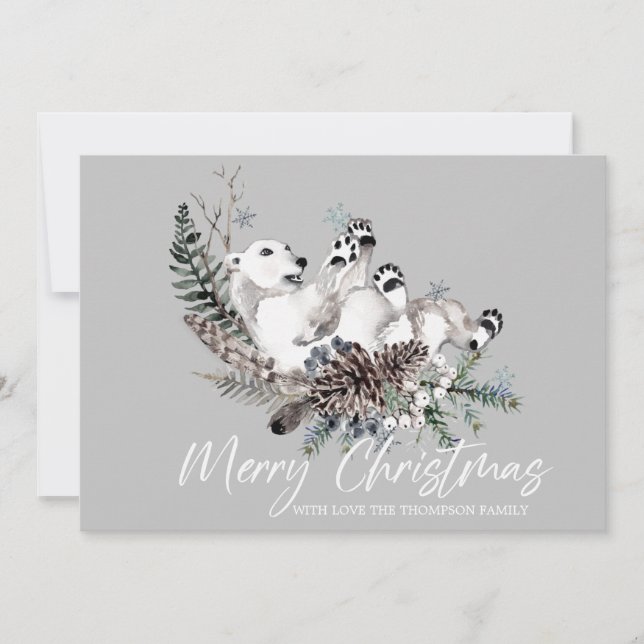 Frohe Weihnachtskarte Feiertagskarte (Vorderseite)