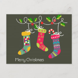 Frohe Weihnachtskarte Feiertagspostkarte