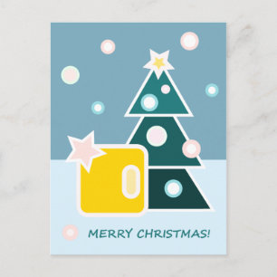 Frohe Weihnachtskarte Feiertagspostkarte