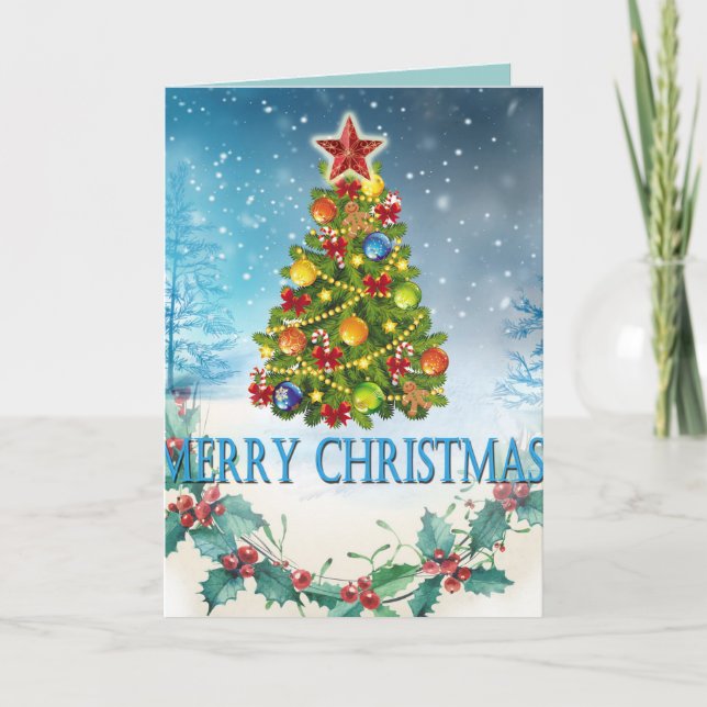Frohe Weihnachtskarte Karte (Vorderseite)