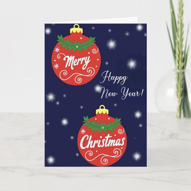Frohe Weihnachtskarte Karte (Vorderseite)