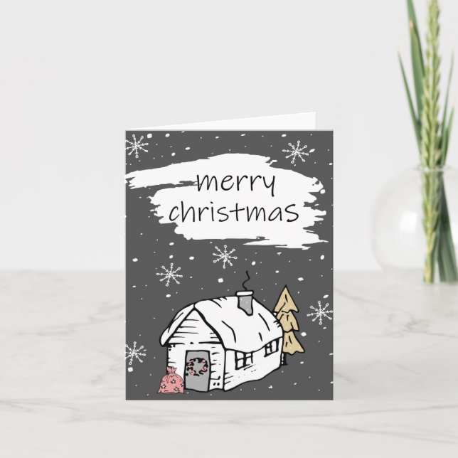 Frohe Weihnachtskarte Karte (Vorderseite)