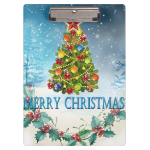 Frohe Weihnachtskarte Klemmbrett