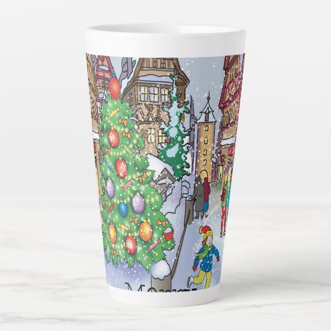 Frohe Weihnachtskarte Milchtasse (Vorderseite)