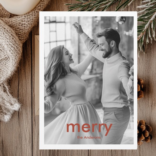 Frohe Weihnachtskarte mit familiären Fotos Einladung (Von Creator hochgeladen)