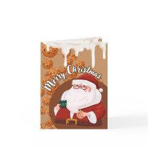 Frohe Weihnachtskarte mit Keksen, Feiertagskaue