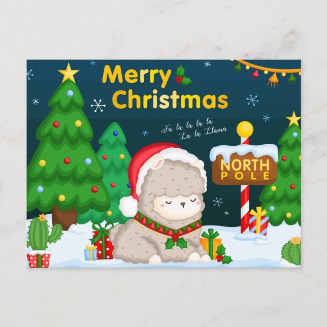 Frohe Weihnachtskarte Postkarte (Vorderseite)