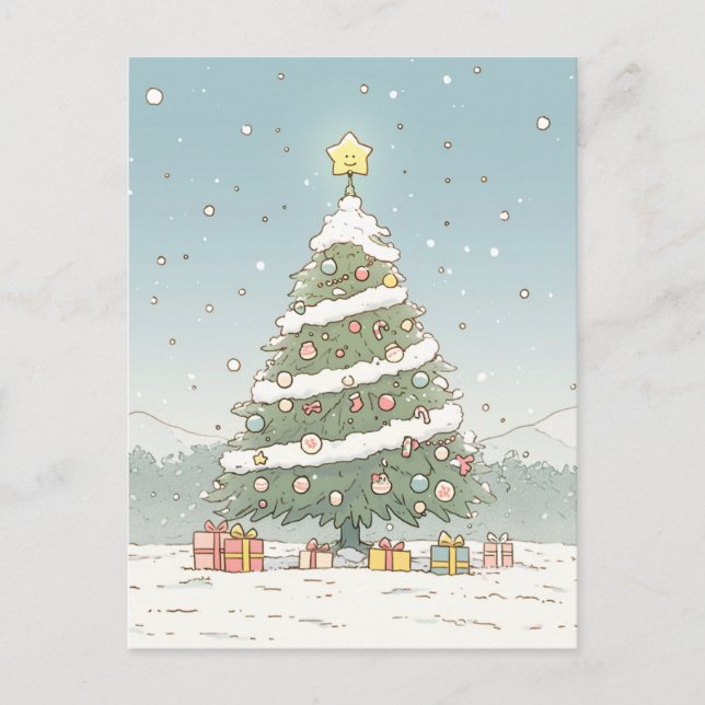 Frohe Weihnachtskarte Postkarte (Vorderseite)