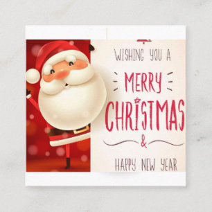 Frohe Weihnachtskarte Quadratische Visitenkarte