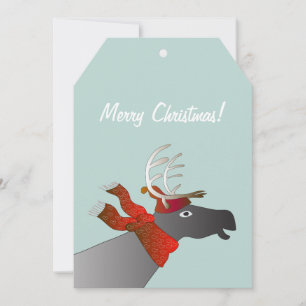 Frohe Weihnachtskarte Rentier Karte