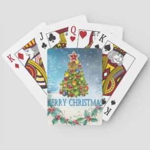 Frohe Weihnachtskarte Spielkarten