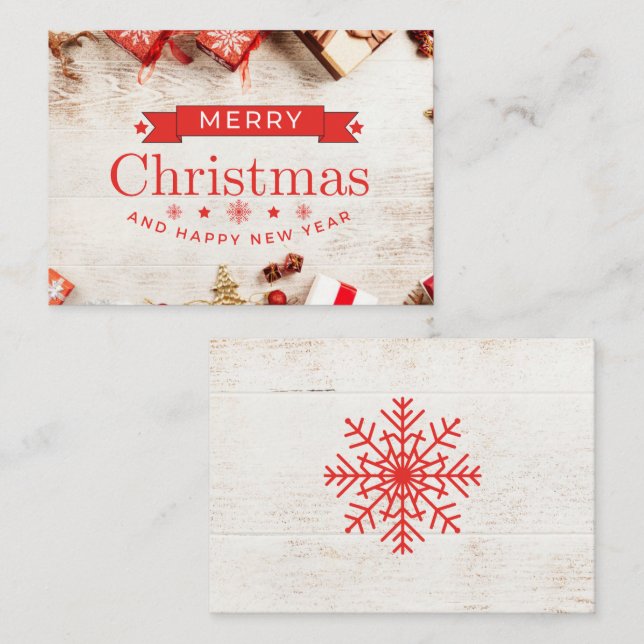 Frohe Weihnachtskarte Vintag Look Weihnachtskarte Mitteilungskarte (Vorne/Hinten)