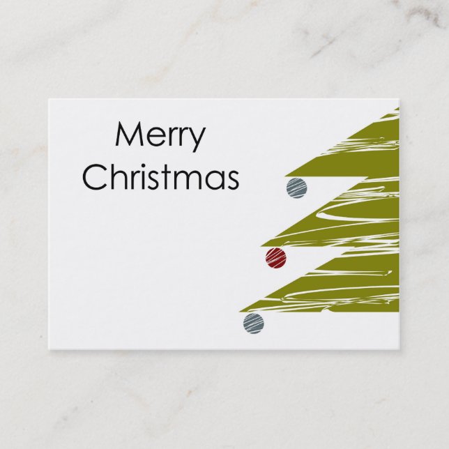 Frohe Weihnachtskarte Visitenkarte (Vorderseite)