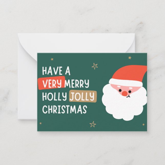 Frohe Weihnachtskarte ( Wunschkarte ). Mitteilungskarte (Vorderseite)