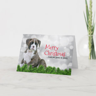 Frohe Weihnachtskarten - Boxer Holiday Dog Dankeskarte