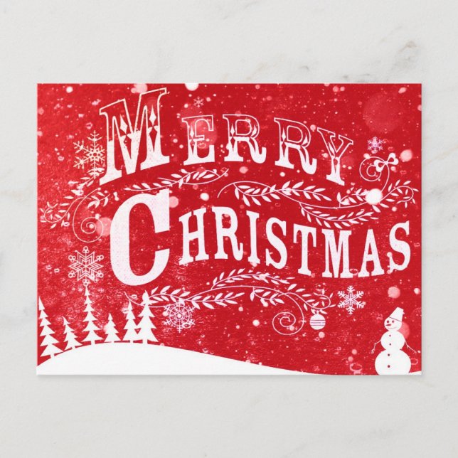 Frohe Weihnachtskarten Postkarte (Vorderseite)