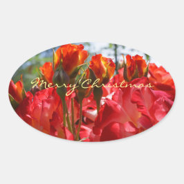 Frohe Weihnachtskarten Siegel Aufkleber Rote Rosen