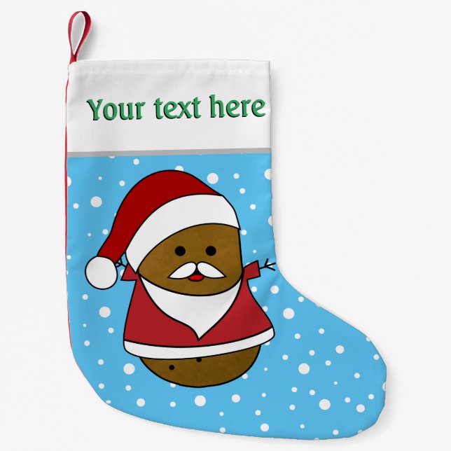 Frohe WeihnachtsKartoffel Personalisiert Kleiner Weihnachtsstrumpf (Vorderseite)