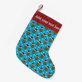 Frohe WeihnachtsKartoffeln tragen eine Weihnachtsm Kleiner Weihnachtsstrumpf