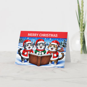 Frohe Weihnachtskat Feiertagskarte