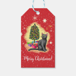 Frohe Weihnachtskat Geschenkanhänger