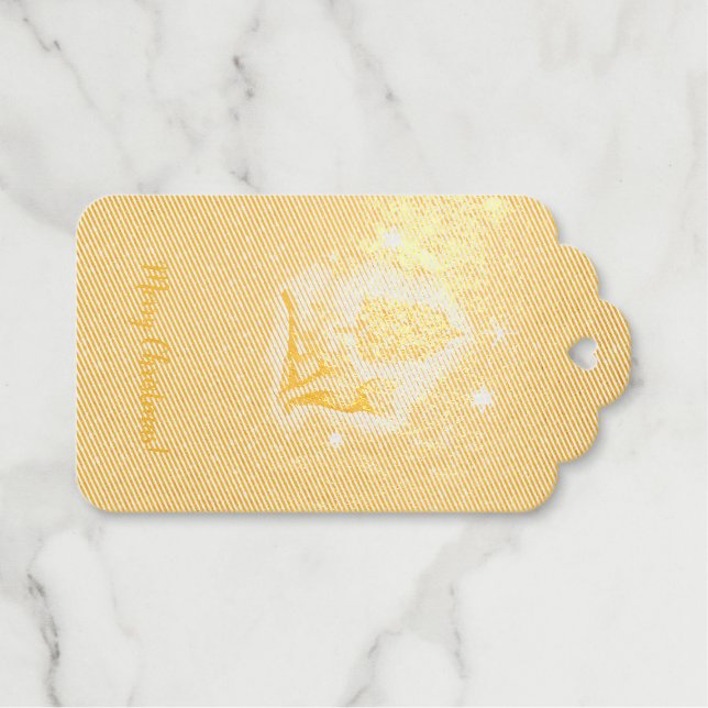 Frohe Weihnachtskat Geschenkanhänger (Vorderseite (Horizontal))