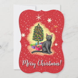 Frohe Weihnachtskat Karte