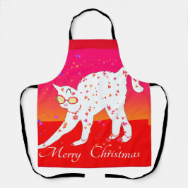 Frohe Weihnachtskat Schürze