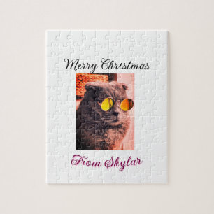 Frohe Weihnachtskatze Haustier Liebe Foto